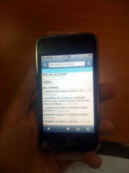 Twitter Mobile en el iPhone 3G