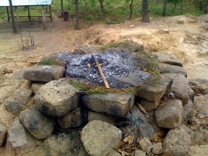 Área de rituales, en la cima del templo