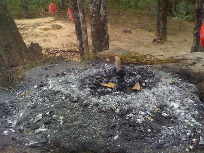 Área de rituales, en la cima del templo