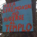 Rótulo: No subirse al Templo