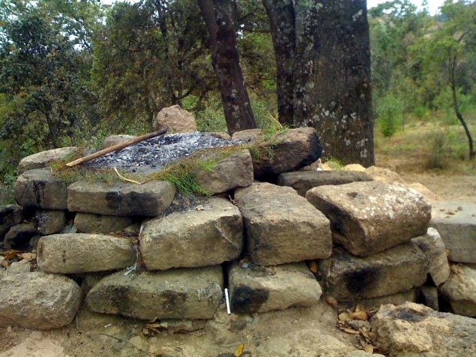 Área de rituales, en la cima del templo