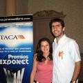 Stephanie Falla con Leo Prieto