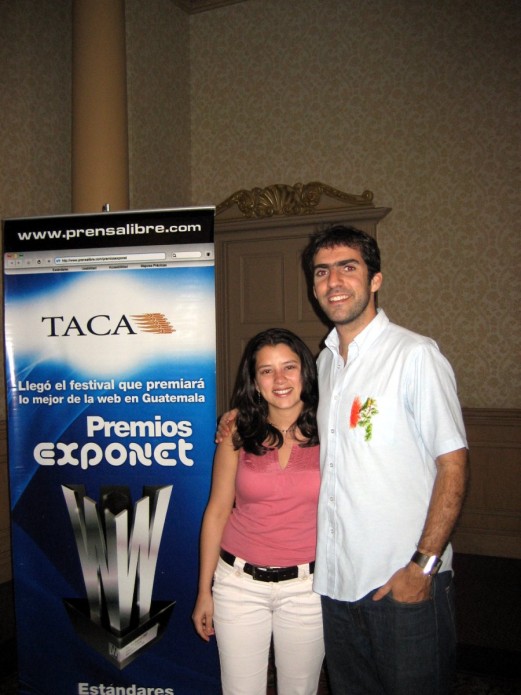 Stephanie Falla con Leo Prieto Stephanie Falla con Leo Prieto