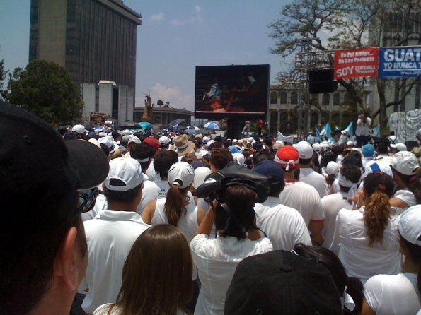 Transmitiendo un video en la manifestaciÃ³n