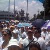 Manifestantes en centro cÃ­vico