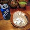Tacos de pollo y una sprite