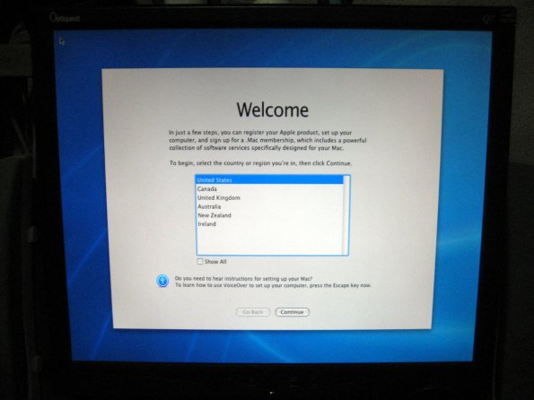 Bienvenida de OS X - Leopard