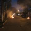 Calle llena de humo