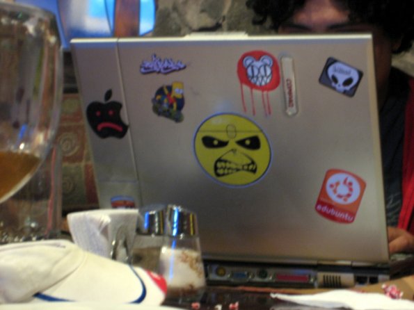 Etiquetas en la portatil