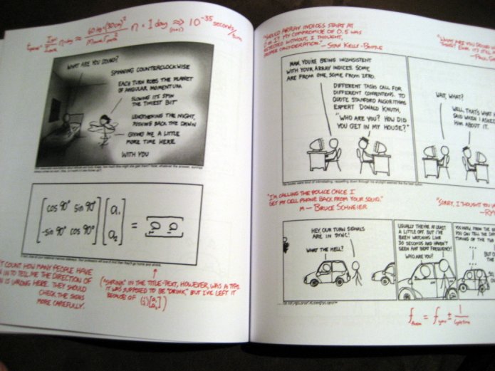 Anotaciones en los márgenes de algunos comics