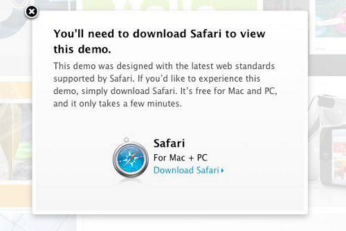 Galeria HTML5 solo para Safari