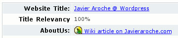 AboutUs.org - Enlace desde el Whois de DomainTools