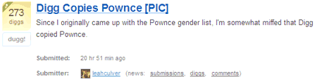 Digg copia a Pownce