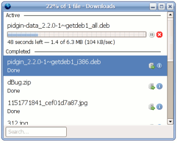 Firefox 3 Alpha 8 - Administrador de Descargas