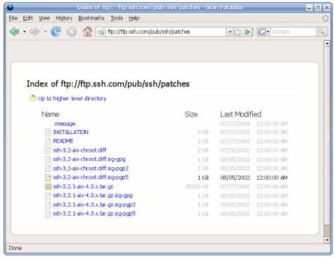 Firefox 3 Alpha 8 - Listado estilizado de archivos en FTP