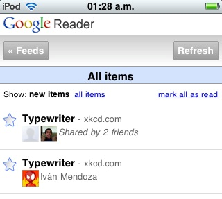 Compartidos en Google Reader