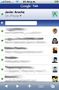 gTalk en Safari del iPhone