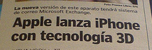 Prensa Libre - iPhone 3D