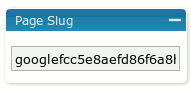 Wordpress - Page Slug