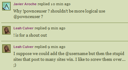 Pownce replies