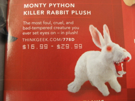 Monty python killer rabbit plush