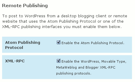 Wordpress 2.6 - XMLRPC