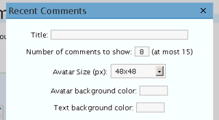 Configuracion del Widget de Comentarios Recientes en WordPress.com