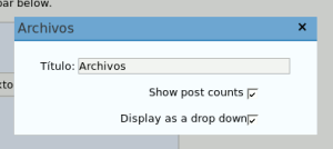 Widget de Archvos - WordPress.com