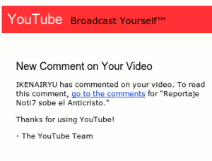 Notificaciones de youtube